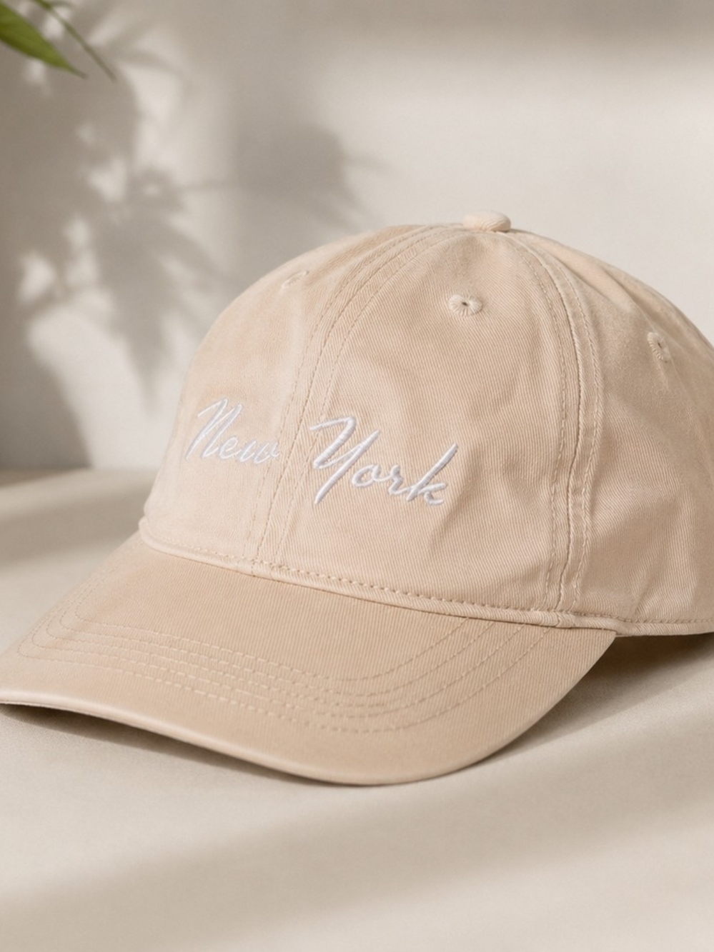 H&M Divided New York Light Beige Baseball Cap OS